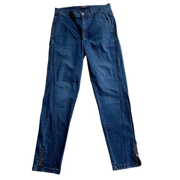 Ilse Jacobsen Sidney 107 Stretch Skinny Leg Jeans Zip Hem Dark Wash Sz 28 - Picture 2 of 12